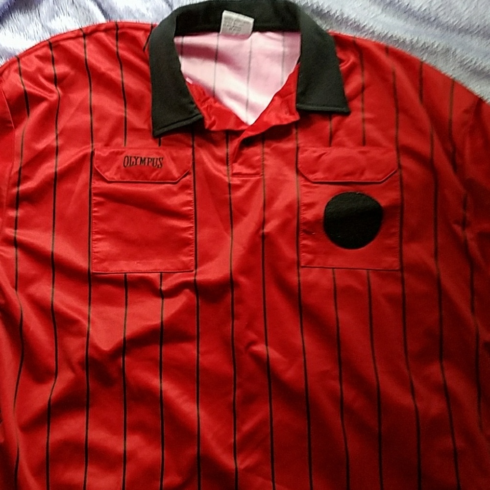 XXL Olympus Red/Black Soccer Ref Jersey
